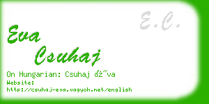 eva csuhaj business card